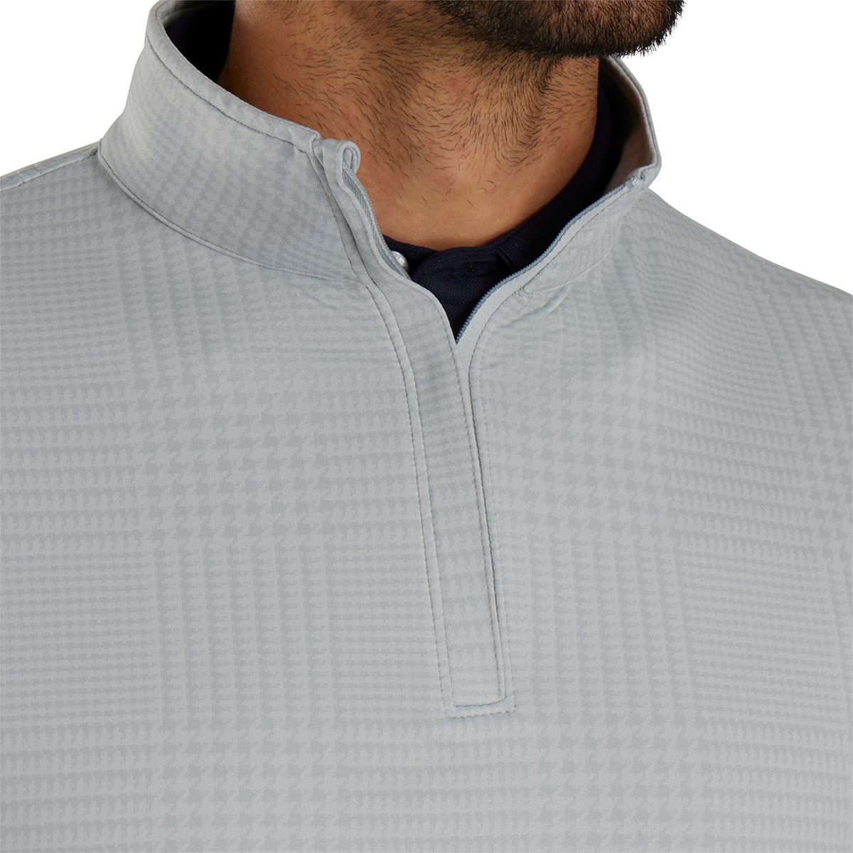 Chandail a manches longues de golf pour hommes FootJoy Glen Plaid Printed Jersey Midlayer